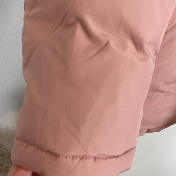 J. Crew Crewcuts Dusty Pink down puffer parka jacket fur hood trim - Picture 8 of 14